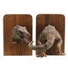 Unique Handmade Resin Dinosaur Bookends for Kids and Adults -