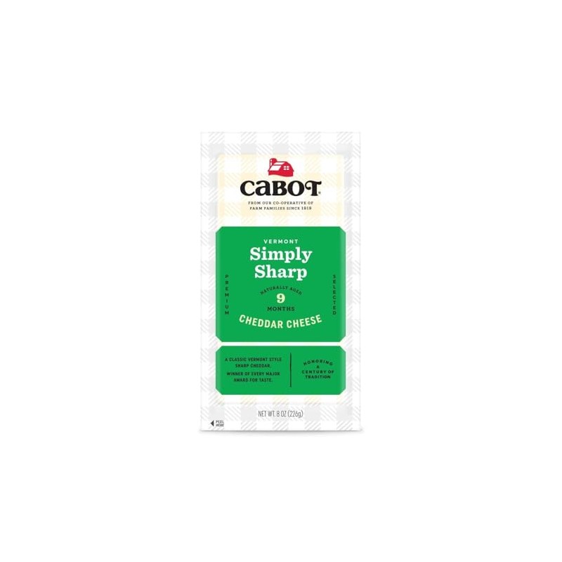 Cabot Sharp Cheddar Parchment Bar, 8 oz, 12 Pack