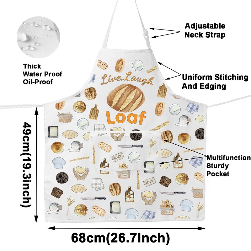 JNIAP Bread Baking Apron Bread Lover Gift Bread Baker Gift