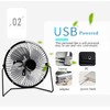 Sokelinn-six 4 Inch Small Usb Desk Fan, Metal Mini Quiet