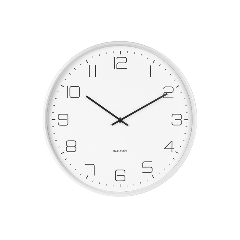 Karlsson KA5751WH Lofty Wall Clock Iron Matt White Diameter 40