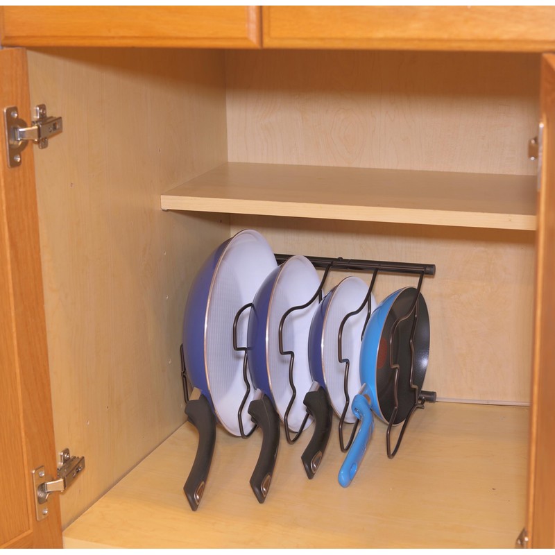 Simple Houseware Cabinet Pantry Pot and Pan Organizer Holder Rack,
