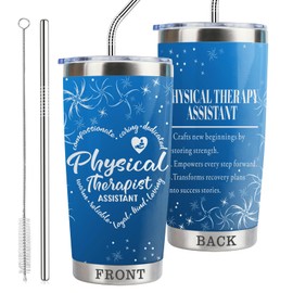 CWEGSJ Physical Therapy Assistant Gift PTA 20oz Tumbler with Lid and Straw Physical Therapy Assistant Nutrition Facts Insulated Tumblers (Tum-PTA Definition)