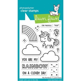 Lawn Fawn LF3362 My Rainbow 3X4 Clear Stamp Set