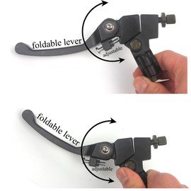 Wingsmoto XR50 CRF50 Folding Clutch Lever Perch and Brake Master Cylinder Kit 7/8" Handle Bar Motorcycle Dirtbike Pit Bike Universal Foldable Levers 10mm Banjo Bolt 22mm Bar