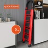Folding Step Stool,Portable Folding Ladder with Handgrip and Anti-Slip Wide