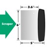 Stainless Steel Griddle Scraper Chopper, HaSteeL 6 x 5In Metal