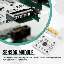 Hcskoss 4pcs AS5600 Magnetic Encoder IIC PWM Magnetic Induction Angle Measurement Sensor Module 12bit High Precision with Magnet