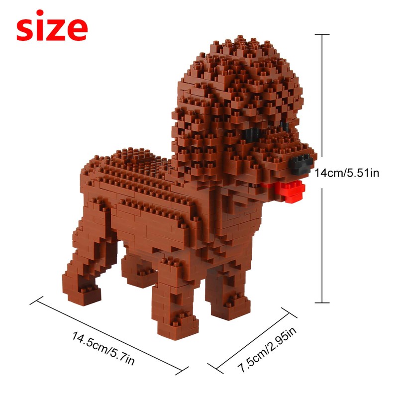 Larcele Micro Dog Building Blocks Pet Mini Building Toy Bricks,950