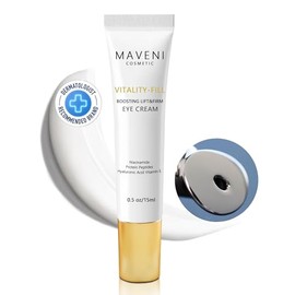 MAVENI- Crema para ojos Vitality-Fill Boosting, crema antienvejecimiento natural para debajo de los ojos, reafirma y reduce las arrugas, afina