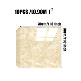 Chejiaye 10pcs Sheets Peel and Stick Backsplash Tile,Yellow Marble tile-11.8 "x11.8, PVC Wall Panel DIY Wall,Stick on Backsplash for Kitchen/Bathroom/Fireplace
