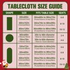 Rectangle Christmas Tablecloth 60x120 Inch, Farmhouse Red Snowman Snowflake Christmas