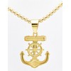 JAJAFOOK Men's Stainless Steel Silver Nautical Anchor Jesus Cross Necklace