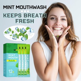 Travel Mouthwash,Mini Travel Size Mouthwash for Fresh Breath,Refreshing Mint Flavor Travel Mouth Wash for Individual Packet Design