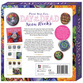 Day of the Dead Neon Painted Rocks (tuck box)