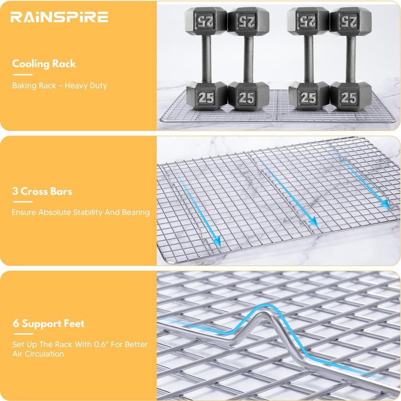 Rainspire Cooling Rack Stainless Steel, Heavy Duty Cooling Racks for