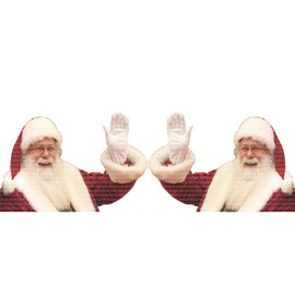 JNAWA 2Pcs Santa Claus Car Stickers Christmas Car Decorations Car Window Stickers Funny Santa Claus for Home Decor Cars
