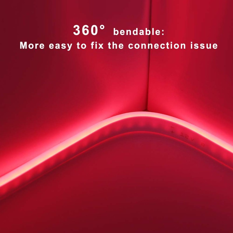 XUNATA WiFi Neon LED Strip, 12 V 5 m Red