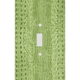 Green Alligator Skin Print Switchplate - Switch Plate Cover