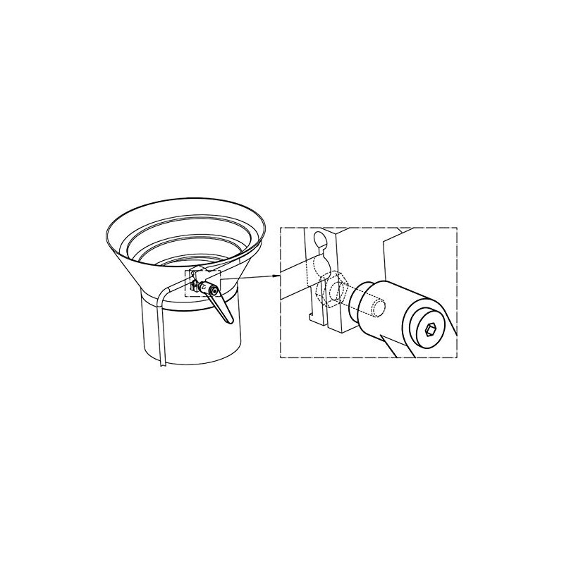 Halder 24400.0121 Adjustable Clamping Lever, Orange, D1 14 mm/D2 –