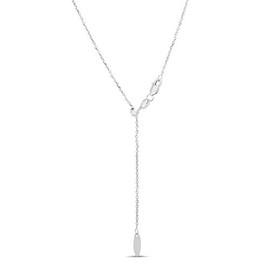 Mia Sarine Rhodium Plated 925 Sterling Silver 24 Inch Adjustable Rolo Chain Necklace for Women Made in Italy White Rolo