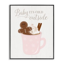 Stupell Industries Cold Outside Cocoa Framed Giclee Wall Art, Design by Natalie Carpentieri