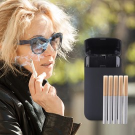 URFEDA Zigarettenetui für 10 Zigaretten,wasserdichte Tragbare Zigarettenbox Kunststoff Zigarettendose Zigarettenschachtel Zigarettenhülle Zigaretten Kasten Männer Frauen Zigarettencase