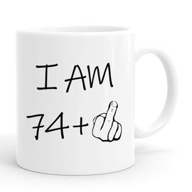 75th Birthday Gift for Men, Funny 75th Birthday Mug Gag Gift , I AM 75 Gag Mug,11 Ounces, Gift for 75th Birthday, 75 Years Old Mug for Him, Friend, Dad, Brother, Husband, Grandpa, Coworker