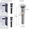 Jincrop Bathroom Sink Drain Brushed Nickel with Overflow, Pop Up