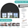 Changshade Arch Window Shades Blackout,Half Moon(Radius:36") Blackout Pleated Window Shades,