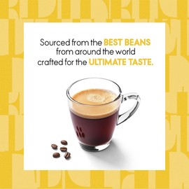 ELLE Cafe© Blonde Espresso Coffee Pods - 50 Count - Light Roast, Flavor Intensity Level 6 - Single Serve Capsules, Compatible with Nespresso Original Coffee Machines