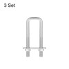 sourcing map Square U-Bolts, 3 Sets 27mm(1.06") Inner Width 100mm