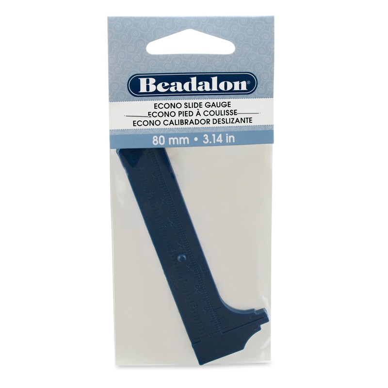 Beadalon Diapositiva 80 mm Calibre de Cuentas, plástico Econo