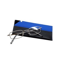 Calabria 753-XL Rectangle Reading Glasses +3.25 Silver w/Case Men Women Classic Metal Readers Adjustable Nose Pads