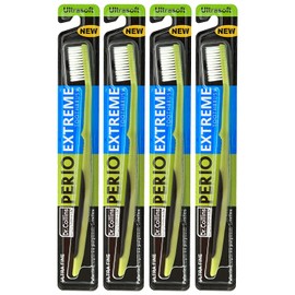 Dr. Collins Perio Extreme Toothbrush, (Colors Vary) (Pack of 4)