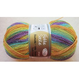 Rellana "Flotte Sock", 100 g, cotton wool, stretch 4-thread, colour 1412