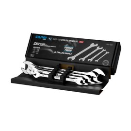 Capri Tools Super-Thin Open End Wrench Set, SAE, 1/4 to 3/4 in, 4-Piece