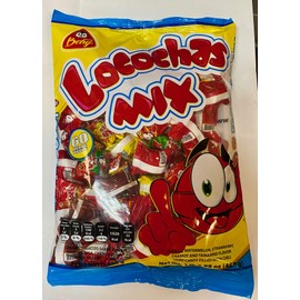 Beny Locochas Hard Sugar Candy with chili powder center MIX FLAVORS 1lb .098 oz bag