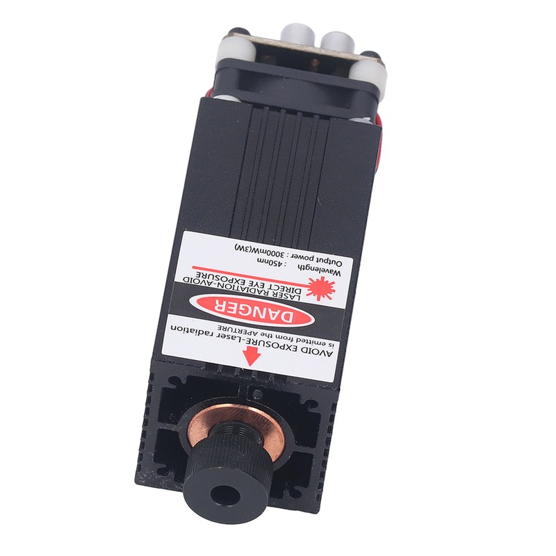 3W Engraving Laser Module 450nm Blue Light Focusable Fast Heat