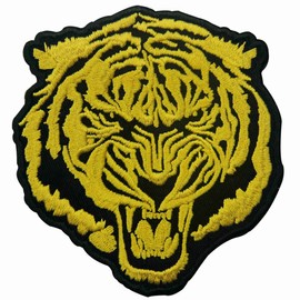 ZEGIN The Roaring Golden Tiger Embroidered Badge Patch Iron or Sew on