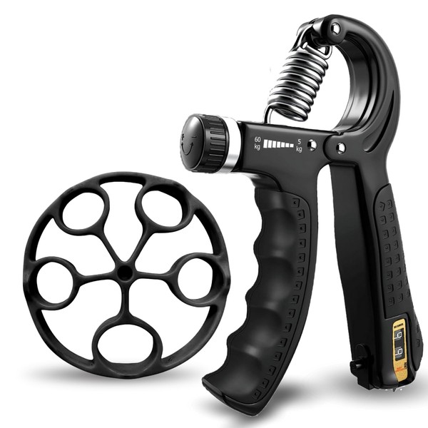 FUNFLEX Handtrainer Fingertrainer, Griffkraft Trainer Set, Verstellbarer Unterarmtrainer, Finger Trainer,