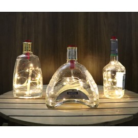 Ymerch Cork Lights AA Battery-Operated for Anniversary Thanksgiving Christmas Wedding DIY Home Decor Warm White LED Red Cork with Daily Timer for Valtenine's Day Home Decor Party 3-Pack