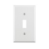 Leviton 88001-WMP 1-Gang Toggle Device Switch Wallplate, Standard Size, Thermoset, Device Mount, 10-Pack, White