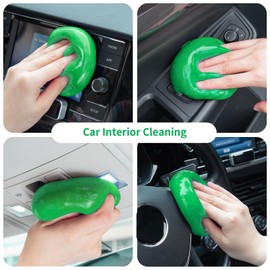 ALIOBC Car Cleaning Gel, Keyboard Cleaner Cleaning Putty for Car Interior Car Slime Cleaner Dust Cleaning Gel Car Putty for Cleaning Car Gel Cleaner Green NT.WT.: 5.6 oz (160 g)