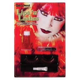 Fun World Lips And Lashes Devil Red