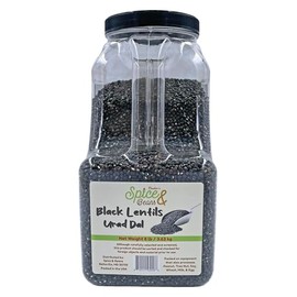 Whole Black Lentils | Urad Dal | by Dasher's Spice & Beans | 8 lb