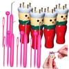 ORFOFE 4pcs Knitted Puppet Set DIY Weaving Toy Wooden Crafting