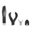 5pcs Drain Snake Drill Attachment Kit, 4 Shapes Manganese Steel