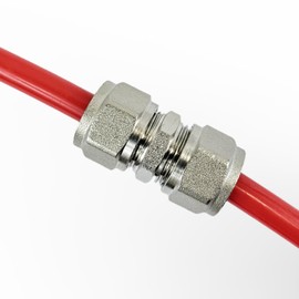 Adapter Reducer for Water Underfloor Heating Evoh Pipe and Multilayer Pert-Al Pert and Pex Pipe, Reducing Coupling Plastic to Copper Pipe (16x2mm Evoh)