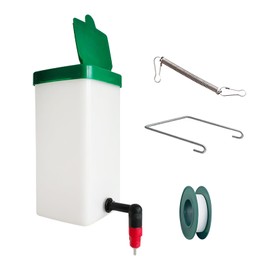 Automatic Drinker System Chick Water Cups 1L Hanging Automatic Fill Chick Cup Drinker Waterer Used for Cages (Green, 1)